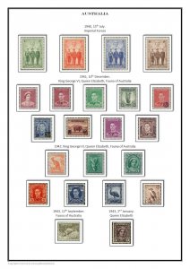 AUSTRALIA 1902 - 2020  PDF (DIGITAL) STAMP  ALBUM PAGES  (599 pages)