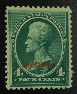 MOMEN: US STAMPS #211s SPECIMEN MINT OG H LOT #53050