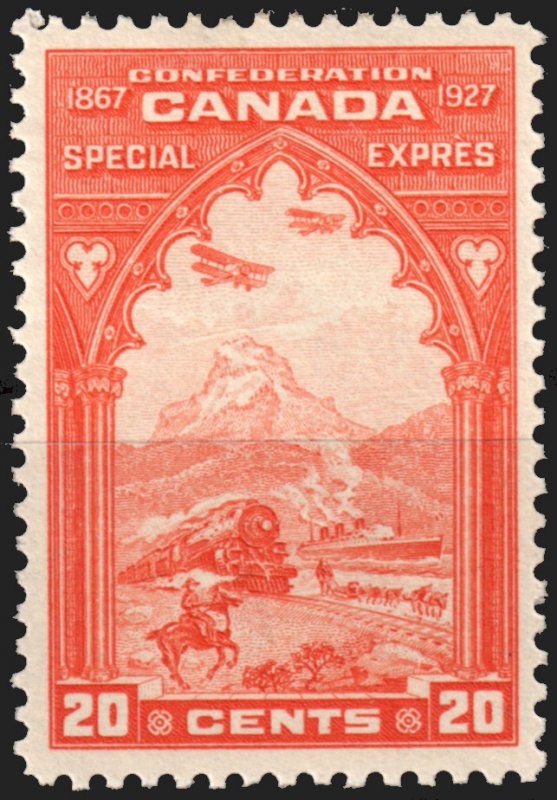 Canada #E3  Unused - Mail Transport Horse Train Plane Ship (1927)