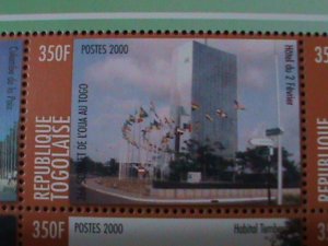 ​TOGO-2000- SC#1954 36TH AFRICAN UNITY SUMMIT-LOME MNH-SHEET-VF LAST ONE