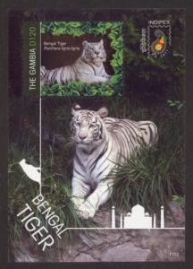 Gambia Sc# 3338 MNH Indipex 2011 / Bengal Tiger (S/S)