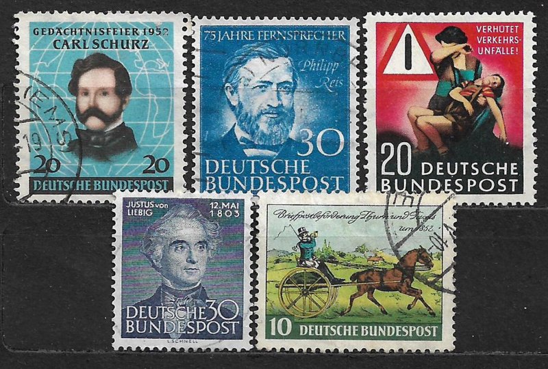 COLLECTION LOT OF 5 GERMANY 1952+ STAMPS CV + $59 (694=MNH)