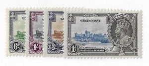 Gold Coast Sc #108-111  Silver Jubilee set of 4 NH VF