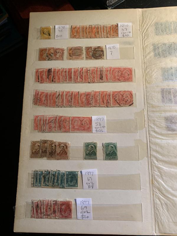 STAMP STATION PERTH: Canada Stockbook from 1870 to 1972 Used Cat. Value $1500+