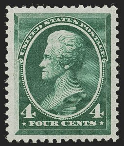 MOMEN: US STAMPS #211 MINT OG NH XF JUMBO PF CERT LOT #77742*