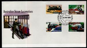 Australia 707-710 Locomotives Trains U/A FDC