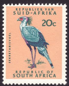 1968 South Africa Secretary Bird 20¢ Wmk 359 Sc# 324 MVLH CV $7.00