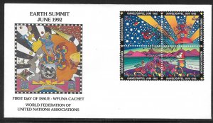 UN Vienna 132a Earth Summit WFUNA Cachet FDC First Day Cover