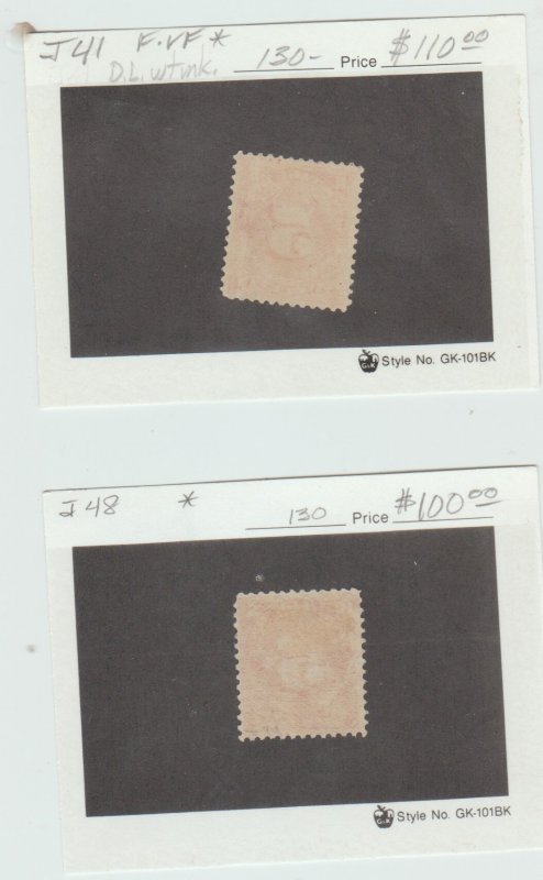 #J41, J48  5c Deep Claret Postage Due MINT⭐⭐⭐⭐⭐