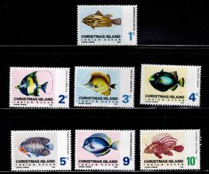 Christmas Island Scott 22-28, MNH**  short fish set 7/12 stamps