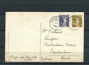 SWITZERLAND; 1913 early Photographic POSTCARD fine used item to England