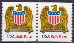 Pair 10c E & S WA Shiny Gum Tagged Error US 2603b MNH F-VF