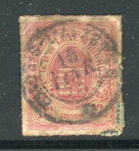 LUXEMBOURG; 1870s classic rouletted Arms issue used 12.5c value