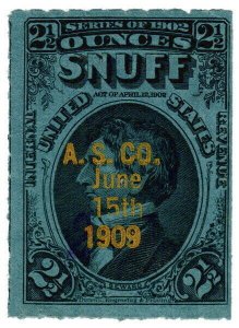 (I.B) US Revenue : Snuff Tax 2½oz (1902)