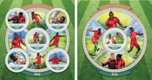 Guinea-Bissau Eder Soccer Football EURO 2016 MNH stamp set 2 sheets