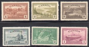 Canada #268 to 273 VF MINT OG NH SET C$150.00