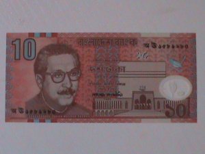 ​BANGLADESH-BANGLADESH BANK-10-TAKA-UNCIRULATED P0LIMAR NOTE-VERY FINE