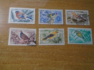 Lebanon  #  434-39  MNH / used  Birds