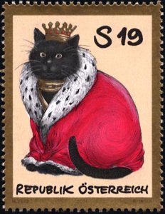 Austria 2001 MNH Stamps Scott 1858 Animals Cat Art Caricature Drawings