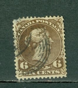 CANADA 1868 LARGE QUEEN #27 VF USED(SMALL THIN LL CORNER SELVAGE) ...$130.00