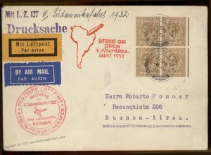 Great Britain 1932 Graf Zeppelin Germany Si157 4th SAF The Hyde S ONW Zepp 99778