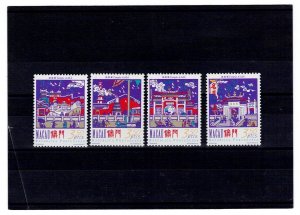 Macau 1997 MH Full Set Temple A-Ma SC#869-872 MF#882-885