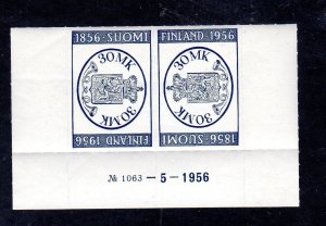 FINLAND #341A 1956 FINLANIDIA EXIB. TETE-BECHE PAIR MINT VF NH O.G