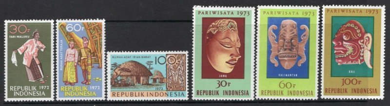 Indonesia 1972-1973 Art & Culture 2 Better Sets MNH CV$50 