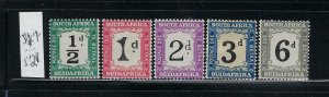 SOUTH AFRICA SCOTT #J17-21 1927-28  POSTAGE DUES  - MINT HINGED