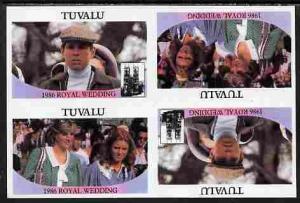 Tuvalu 1986 Royal Wedding (Andrew & Fergie) $1 imperf...