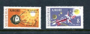 Albania 1964 Mi 857-8  Sc C73-4 MNH Overprint Riccione Space 2438