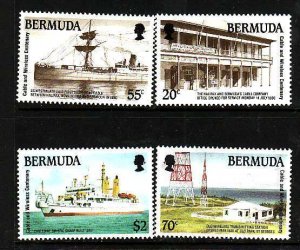 Bermuda-Sc#601-4- id9-unused NH set-Ships-Communications cable-1990-