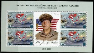 TADJIKISTAN  2020 75th ANN END OF WW II JAPAN SURRENDERS MACARTHUR SHEET MINT NH