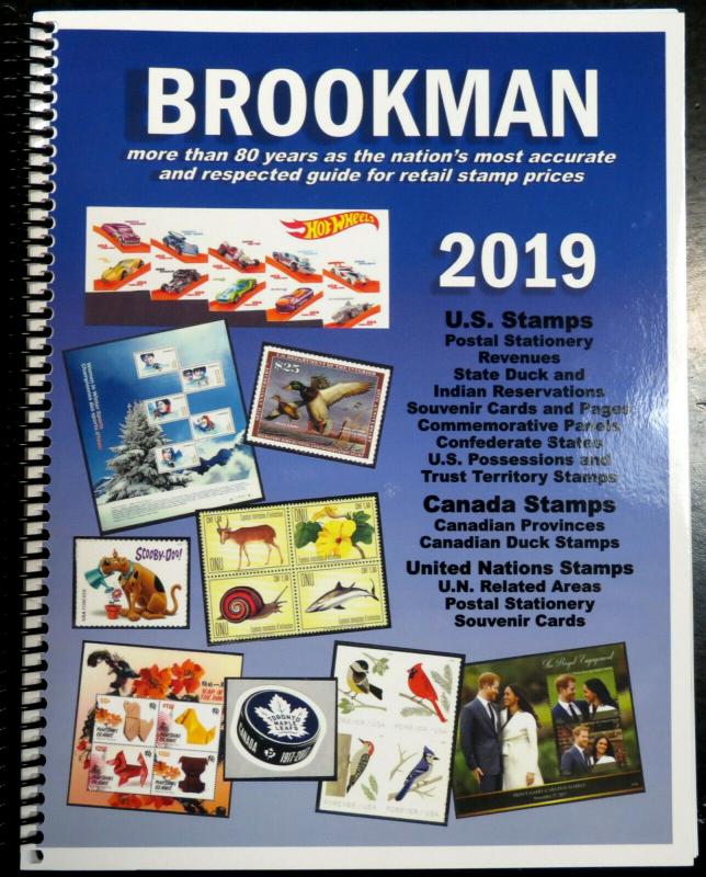 BROOKMAN 2019 Catalog of US Canada & United Nations Stamps - PRICE GUIDE / Book 