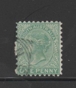 AUSTRALIA-SOUTH AUSTRALIA  #57  1875    1p  QUEEN VICTORIA   F-VF  USED   m