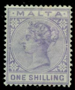 MALTA #13 1sh violet, og, LH, VF, Scott $60.00