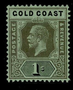 GOLD COAST GV SG79e, 1s black/green, M MINT.