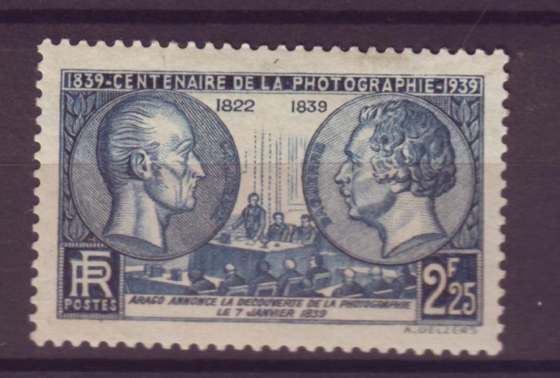 J15205 JLstamps 1939  france set of 1 mh #374 photography