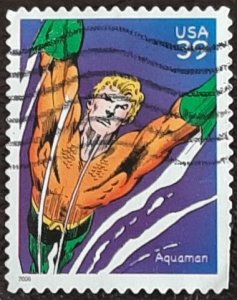 US Scott # 4084h; used 39c Aquaman from 2006; VF centering; off paper