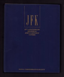 JFK 25th Anniversary Memorial Covers, Postal Commemorative Society Folio