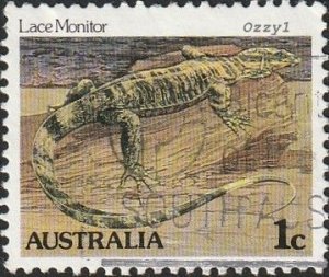 Australia #784 1983 1c Lace Monitor Lizard  USED-Fine-NH.