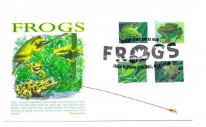 5395-98 Frogs on one Panda Cachets, pictorial cancel FDC