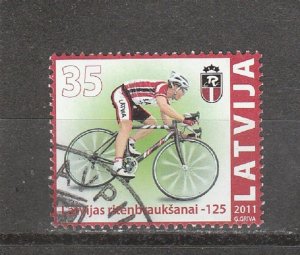 Latvia  Scott#  788  Used  (201 Latvian Bicycling Federation)