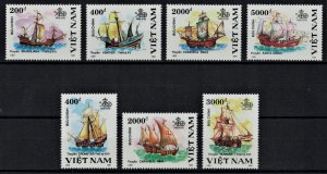 VIETNAM 1991 - Sailing ships, Columbus, discovery of America / complete set MNH