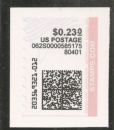 USA   Scott  1CVP9   Computer Postage      Used on Piece