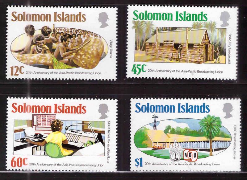 Solomon Islands Scott 526-529 MNH** 1984 Asia Pacific broadcasting set