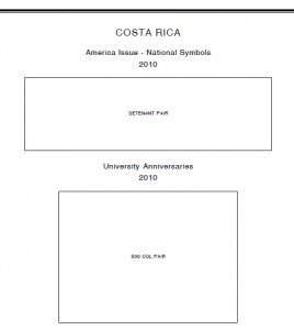 PRINTED COSTA RICA 1863-2010 STAMP ALBUM PAGES (207 pages)