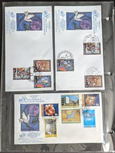 EDW1949SELL : U.N. Beautiful collection of all cachet unaddressed FDC 1996-2002