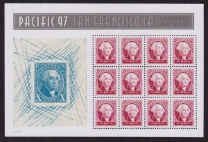 1997 Pacific '97 Sc 3140 Washington 60c MNH sheet of 12