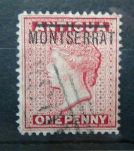 Montserrat 1883 1d Red SG6 Used  